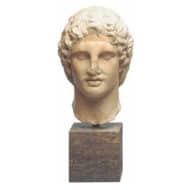 Portraitkopf Alexander des Großen, Büste als Museums-Replikat, Kunstguss