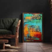 Abstraktes Acrylgemälde „Midsummer“ von Inez Froehlich, Acryl auf Leinwand