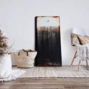 Abstraktes Acrylgemälde „Grounding“ von Inez Froehlich, Acryl mit Texturen auf Leinwand