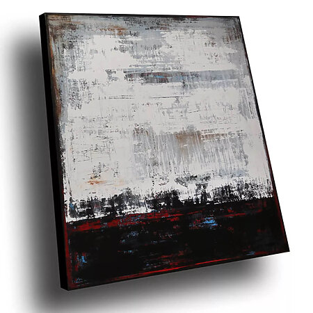 Abstract acrylschilderij “NO WAY BACK” (2024) van Inez Froehlich, acrylverf met texturen op canvas