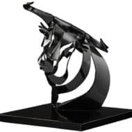 Stahlskulptur "Bull de la noche II" (2013) von Thomas Otto, Version in schwarz
