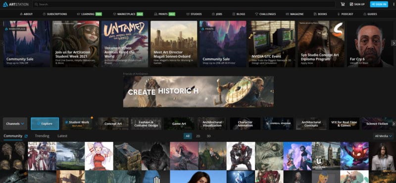 Artstation - Online Community und Marktplatz für Kreative