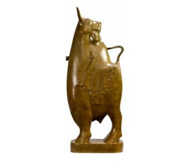 Bronze-Skulptur "Europa und der Stier Nr. 4" von Evert den Hartog, braun