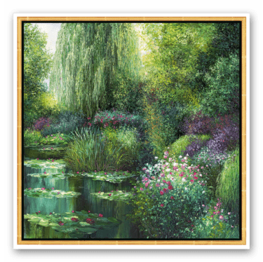 Jean-Claude Cubaynes: "Giverny en Mai", gerahmter Giclée Print auf Leinwand