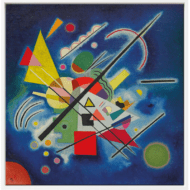 Wassily Kandinsky: "Blaues Bild" (1924), gerahmte Reproduktion, Giclée auf Leinwand