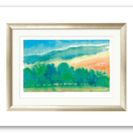 Mehrfarbige Algrafie "Abend auf Møn" (2009) von Günter Grass