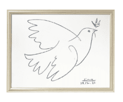 Pablo Picassos Plakat-Motiv "Friedenstaube" (1961) für internationalen Friedenskongress, Hochwertige Reproduktion