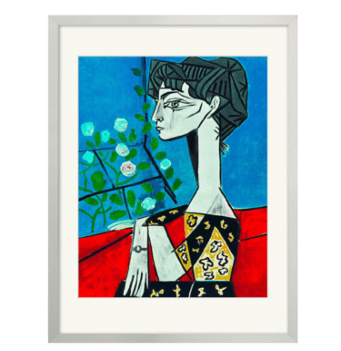 Pablo Picasso: "Madame Z (Jacqueline mit Blumen)" (1954), Limitierte Reproduktion auf Bütten
