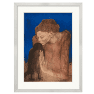 Pablo Picasso: "Die Frau mit dem Raben", Reproduktion auf Papier