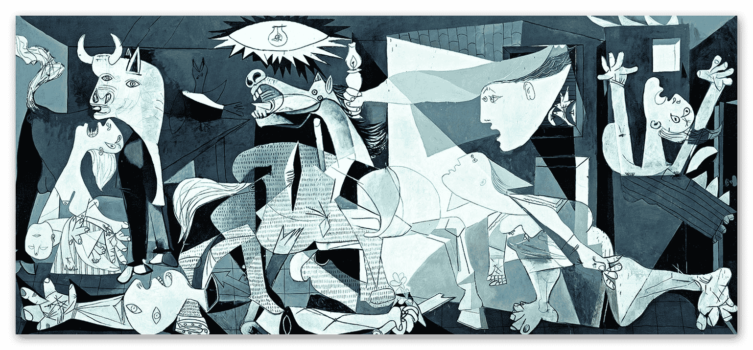 Pablo Picassos größtes Gemälde Guernica (1937), Limitierte Reproduktion auf Bütten