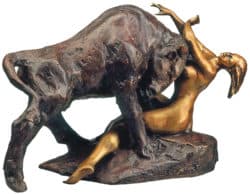 Stier-Skulptur "Europa 1993", Kunstguss von Roman Johann Strobl