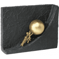 Bronze-Skulptur mit Kunststein "Zusammen etwas bewegen" von Kerstin Stark