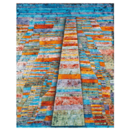 Abstract layered and striped painting "Main and Side Roads" (1929) by Paul Klee, Geometric Abstraction