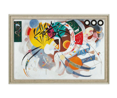 Abstrakte Malerei "Dominant curve" (1936) von Wassily Kandinsky, limitierte Giclée-Reproduktion auf Leinwand