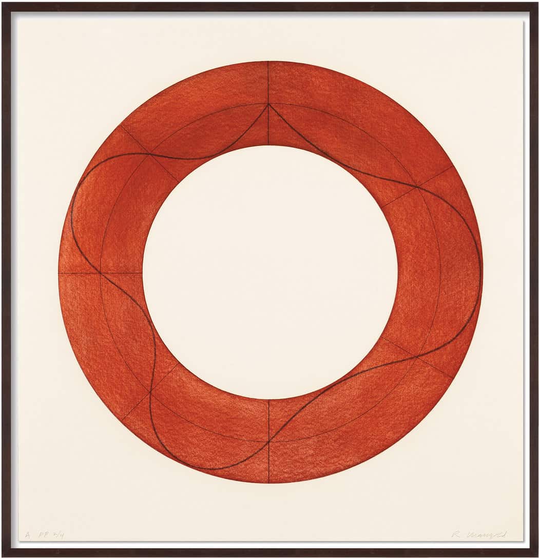 Robert Mangold: "Ring Image A" (2008), limitierte Farbradierung auf Bütten