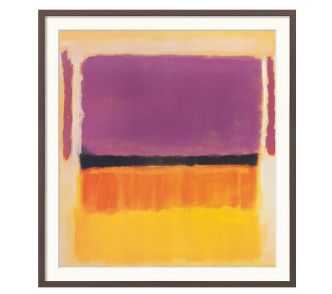 Abstrakte Farbfeldmalerei "Untitled (Violet, Black, Orange, Yellow on White and Red)" (1949) von Mark Rothko