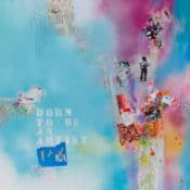 Abstraktes Mixed Media Gemälde „Born to be an artist II“ von Xiaoyang Galas