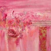 Abstraktes Mixed Media Gemälde „Love II“ von Xiaoyang Galas