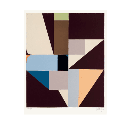 Farblithografie "Ohne Titel II" (2009) von Malene Landgreen