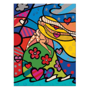 Buntes Fine Art Giclée "Loreley IX" von Bettina Breitkopf, Reproduktion auf Keilrahmen
