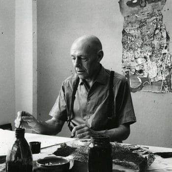 Jean Dubuffet in seinem Atelier in Vence an der Côte d’Azur 1960