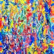 Ölgemälde „A Celebration Of Colours“ (2018) von Volker Mayr, Abstrakter Expressionismus
