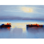 Abstrakte Landschaftsmalerei „Spring Sunlight. Painting“ (2019) von Tatiana Bugaenko, Öl auf Leinwand