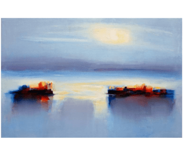 Abstrakte Landschaftsmalerei „Spring Sunlight. Painting“ (2019) von Tatiana Bugaenko, Öl auf Leinwand