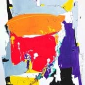Abstrakte Malerei „Positive Thinking“ (2017) von Volker Mayr, Öl auf Leinwand