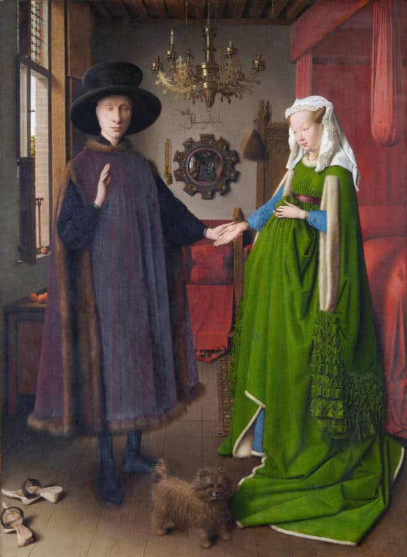 The shoe in the art fashion design aphrodite The Arnolfini wedding of the Flemish painter Jan van Eyck