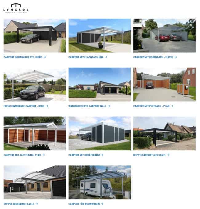 Carport Design Trends aus Metall - Made in Dänemark