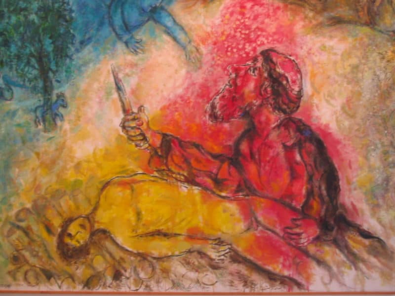 Kunstwerk von Marc Chagall mit biblischem Motiv, Musée national