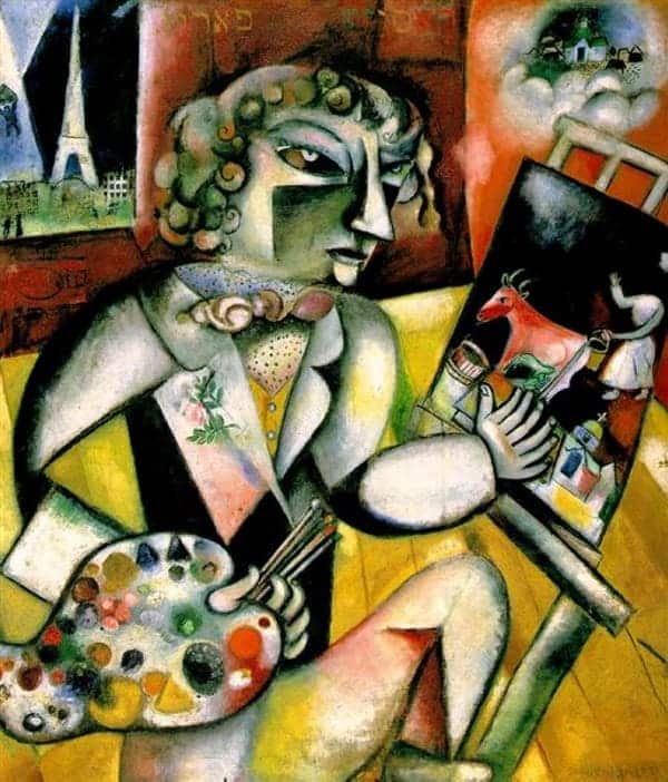 Selbstporträt mit sieben Fingern (1913) von Marc Chagall