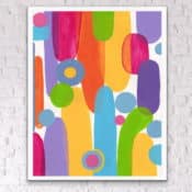 Abstraktes Acrylgemälde „Delightful mood“ (2021) von Alexandra Dobreikin