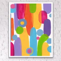 Abstraktes Acrylgemälde „Delightful mood“ (2021) von Alexandra Dobreikin