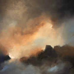 Abstraktes Acrylgemälde „Unshakeable“ (2020) von Nina Enger