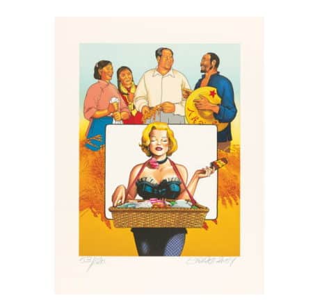 Pop Art Farblithografie "Ice Cream for Mao" (2004) von Erró (limitiert)