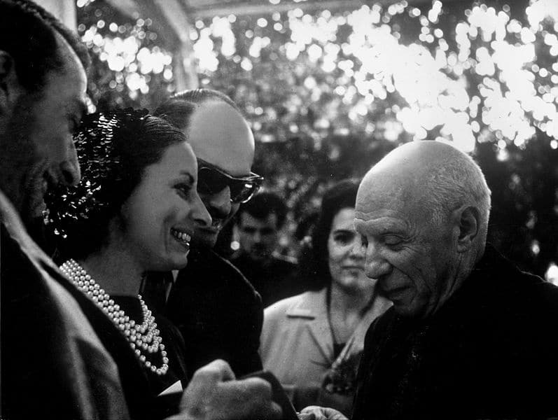 Harold Gramatges mit Alicia Alonso und Pablo Picasso, Nizza (1961)