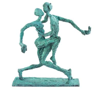 Bronzeskulptur "Gleichklang" (2021) von Helge Leiberg