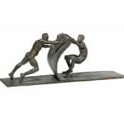 Bronzeskulptur "Gemeinsam bewegen" (2019) von Leo Wirth