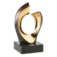 Pierre-Paul Maillé &quot;The Kiss&quot;, sculpture on the subject of love, bronze + marble