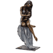 Bronzeskulptur zum Thema Mutterliebe "Mother's Love", von Manel Vidal