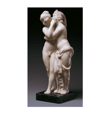 Museums-Replikat der Skulptur "Amor und Psyche" (Reduktion), Kunstguss