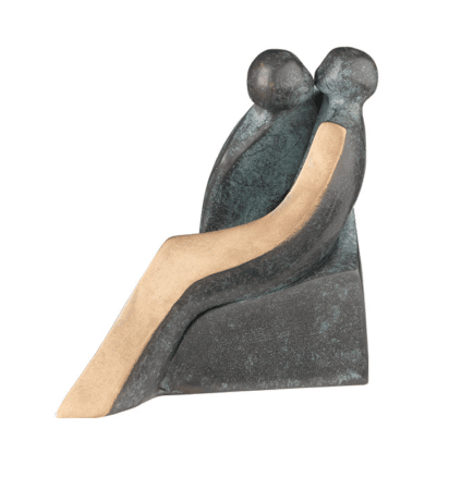 Bronzeskulptur "Liebe", aus der Serie "Harmonie" von Luise Kött-Gärtner