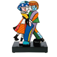 Porzellanskulptur "Cheek to Cheek" von Romero Britto
