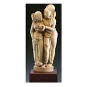 Erotische Skulptur"Mithuna-Liebespaar" aus frühhinduistischer Zeit, Museums-Replikat als Kunstguss