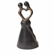 Bronze sculpture &quot;Love couple&quot; by Bernardo Esposto