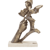 Liebes-Skulptur "Vereint" von Angeles Anglada, Kunstguss in Steinoptik