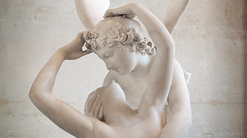 Psyche wiederbelebt durch Amors Kuss von Antonio Canova, 1787. Louvre Museum, Paris.