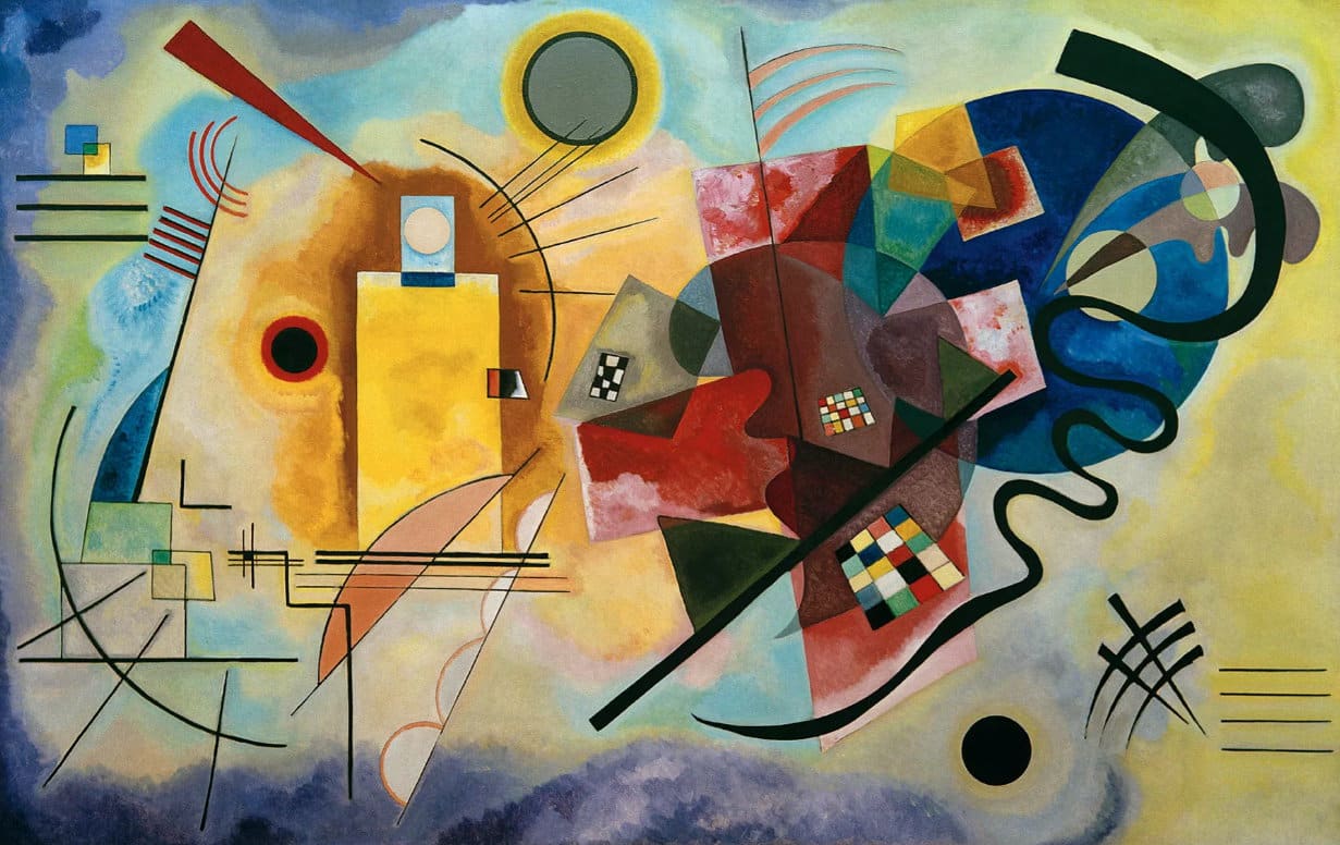 Wassily Kandinsky: Abstraktes Bild "Gelb - Rot - Blau" (1925)